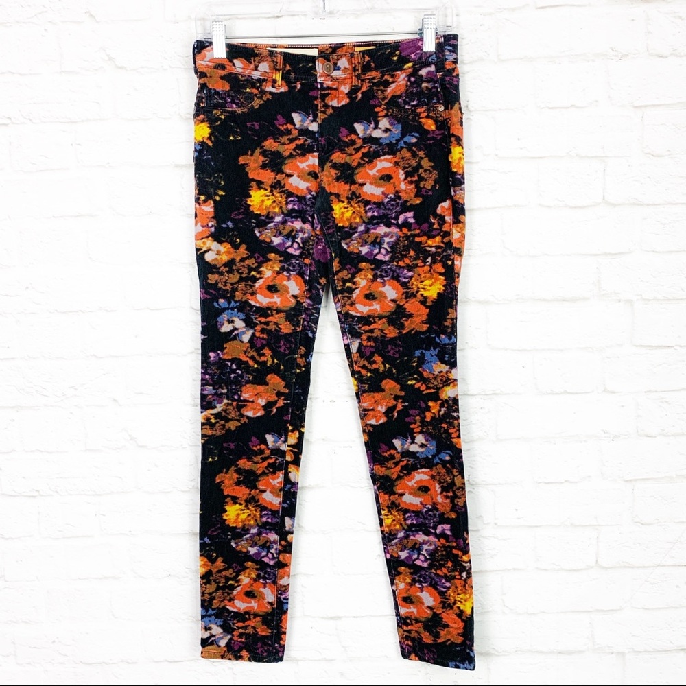 Pilcro&The Letterpress Serif Corduroy Floral Pants